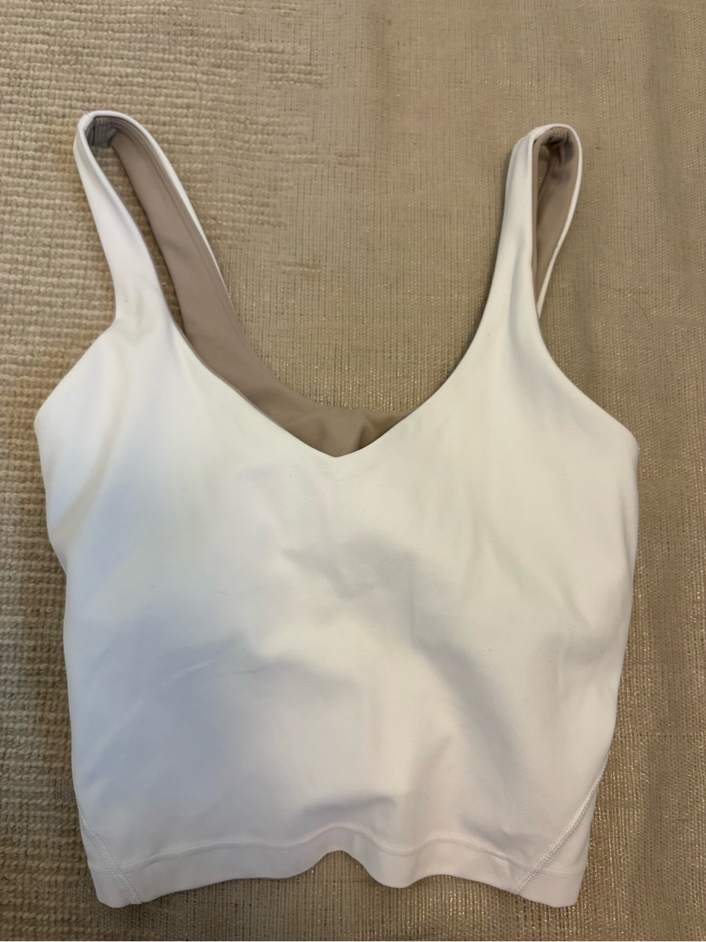 lululemon athletica Cream Scoop Neck Tank